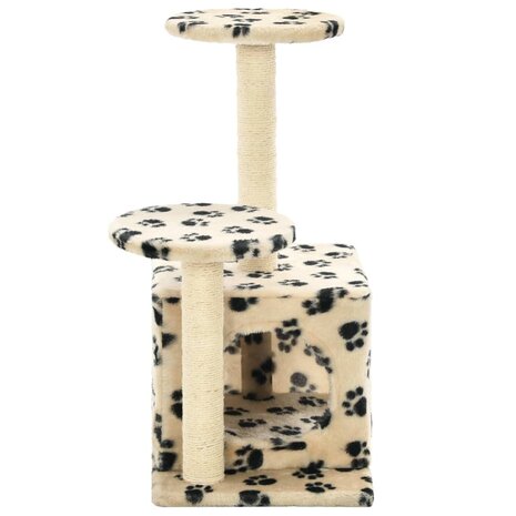 Kattenkrabpaal met sisal krabpalen 60 cm pootafdrukken beige 5