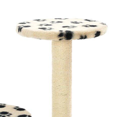 Kattenkrabpaal met sisal krabpalen 60 cm pootafdrukken beige 6