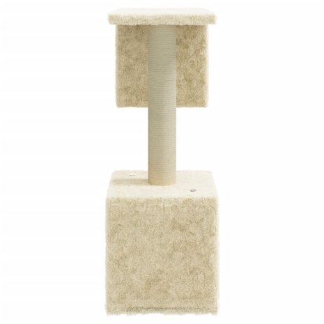 Kattenkrabpaal met sisal krabpalen 60 cm crèmekleurig 4