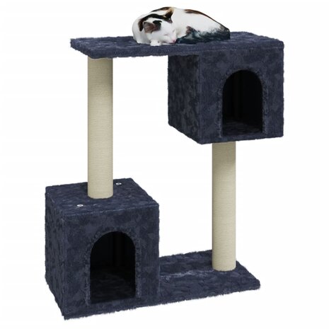 Kattenmeubel met sisal krabpalen 60 cm donkergrijs 3