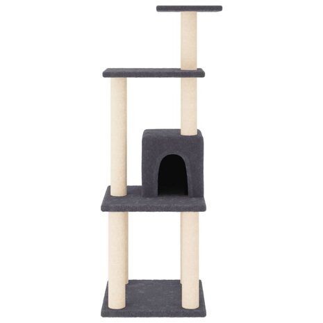 Kattenkrabpaal met sisal krabpalen 105 cm donkergrijs 3