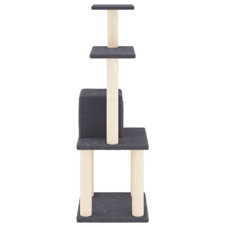 Kattenkrabpaal met sisal krabpalen 105 cm donkergrijs 4