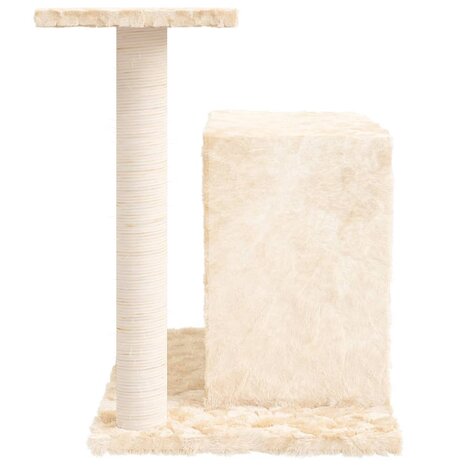 Kattenmeubel met sisal krabpaal 51 cm crèmekleurig 4
