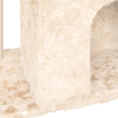 Kattenmeubel met sisal krabpaal 51 cm crèmekleurig 6