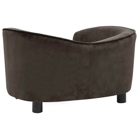 Hondenbank 69x49x40 cm pluche bruin 6