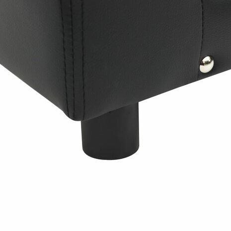 Hondenbank 81x43x31 cm pluche en kunstleer zwart 6