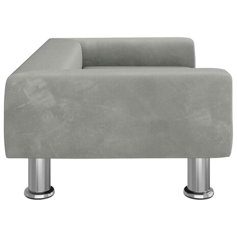 Hondenmand 70x45x26,5 cm fluweel lichtgrijs 4