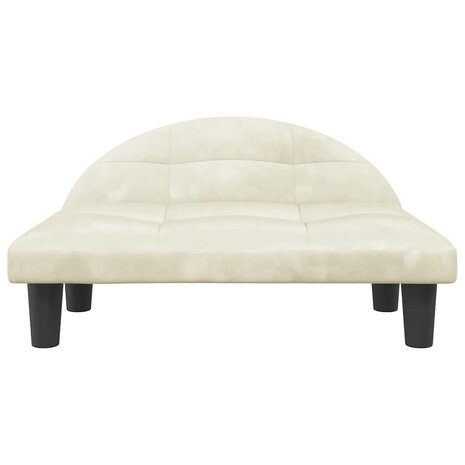 Hondenmand 70x52x30 cm fluweel crèmekleurig 3