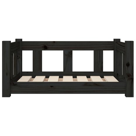 Hondenmand 65,5x50,5x28 cm massief grenenhout zwart 4