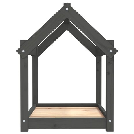 Hondenmand 71x55x70 cm massief grenenhout grijs 6