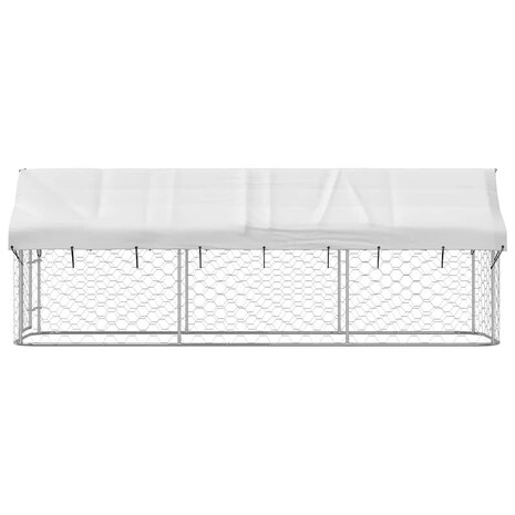 Hondenkennel voor buiten met dak 400x100x150 cm 6