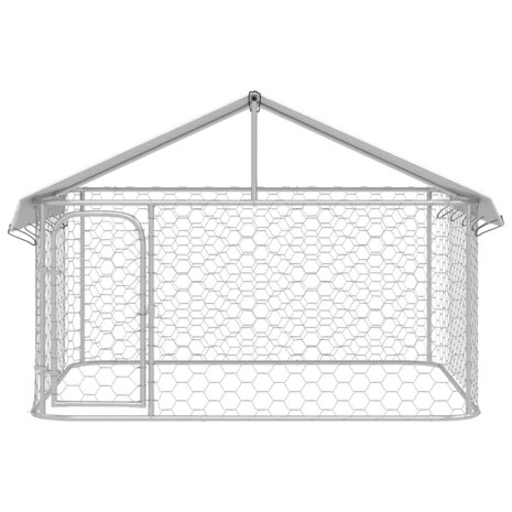 Hondenkennel voor buiten met dak 200x200x150 cm 3