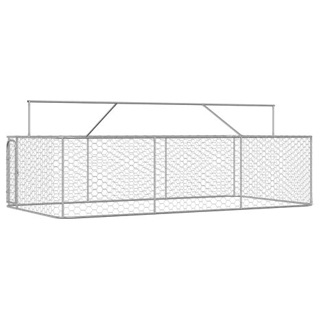 Hondenkennel voor buiten met dak 400x200x150 cm 4