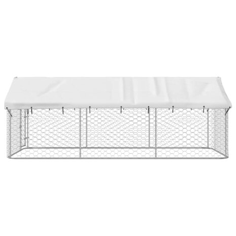 Hondenkennel voor buiten met dak 400x200x150 cm 6