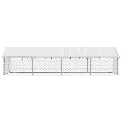 Hondenkennel voor buiten met dak 600x200x150 cm 6