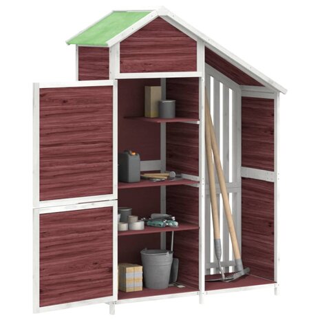Tuinschuur 120x53,5x170 cm massief grenenhout mokkakleurig 3