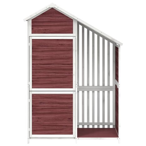 Tuinschuur 120x53,5x170 cm massief grenenhout mokkakleurig 4