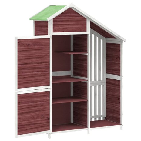 Tuinschuur 120x53,5x170 cm massief grenenhout mokkakleurig 5