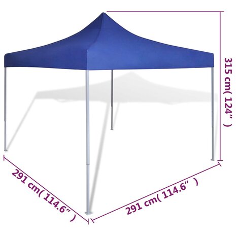 Vouwtent 3x3 m blauw 9