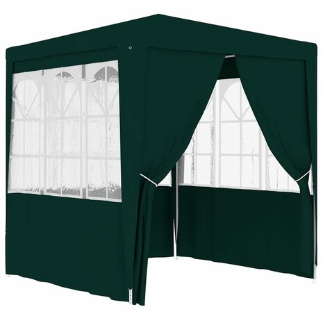 Partytent met zijwanden professioneel 90 g/m² 2x2 m groen 2