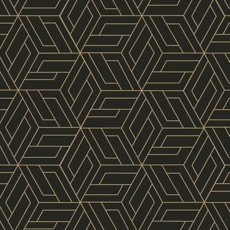 DUTCH WANDBEKLEDING Behang Cobra Zwart 1