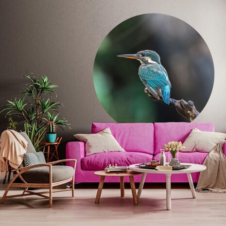 WallArt Behangcirkel The Kingfisher 142,5 cm 1