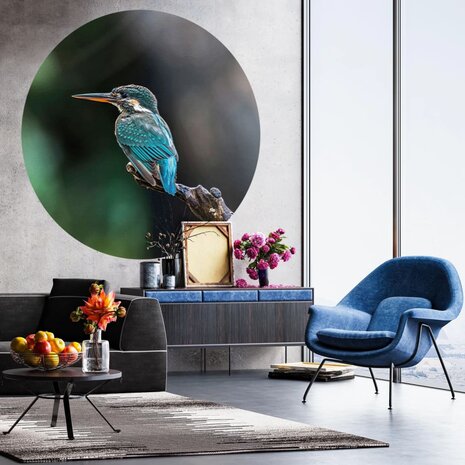 WallArt Behangcirkel The Kingfisher 142,5 cm 5