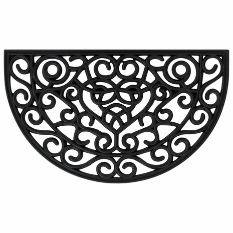 Deurmat halfrond 45x75 cm rubber 1