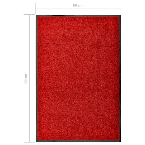 Deurmat wasbaar 60x90 cm rood 6