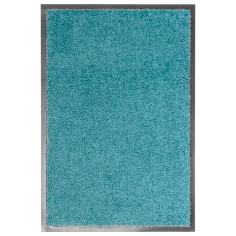 Deurmat wasbaar 40x60 cm cyaan 1