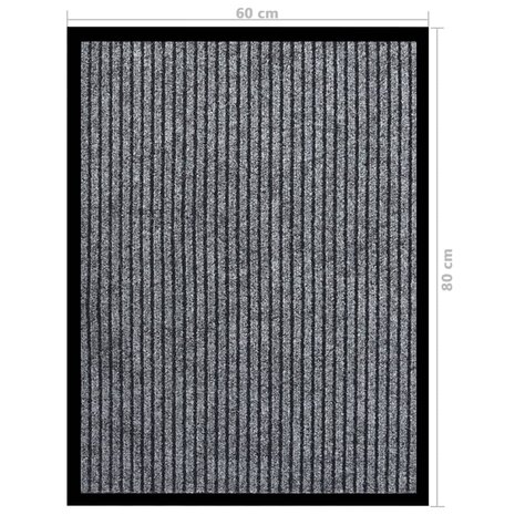 Deurmat 60x80 cm gestreept grijs 6