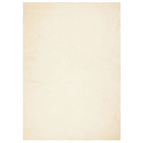 Vloerkleed HUARTE laagpolig zacht wasbaar 120x170 cm crème 2