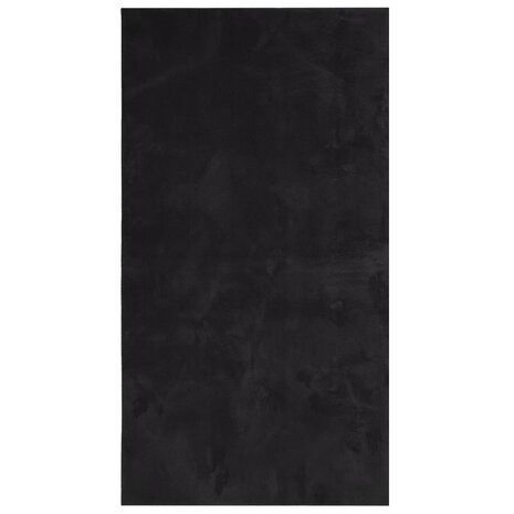Vloerkleed HUARTE laagpolig zacht wasbaar 60x110 cm zwart 2