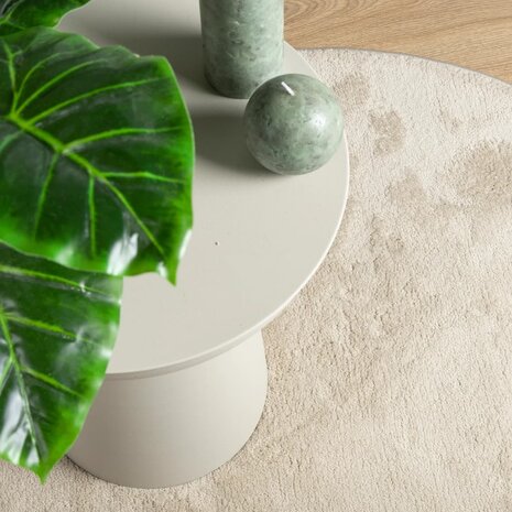 Vloerkleed OVIEDO laagpolig Ø 120 cm beige 7