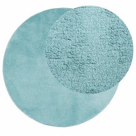 Vloerkleed OVIEDO laagpolig Ø 100 cm groen 3