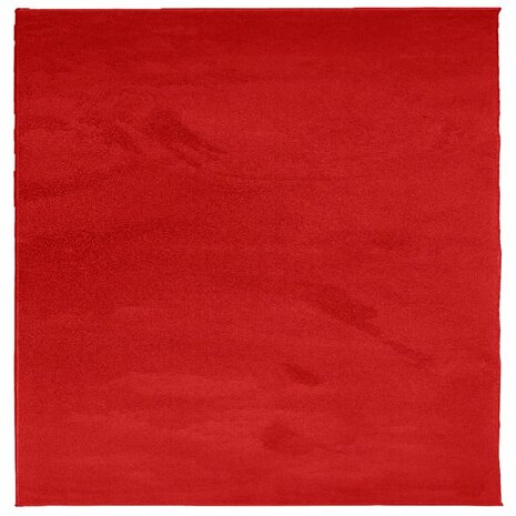 Vloerkleed OVIEDO laagpolig 160x160 cm rood 2