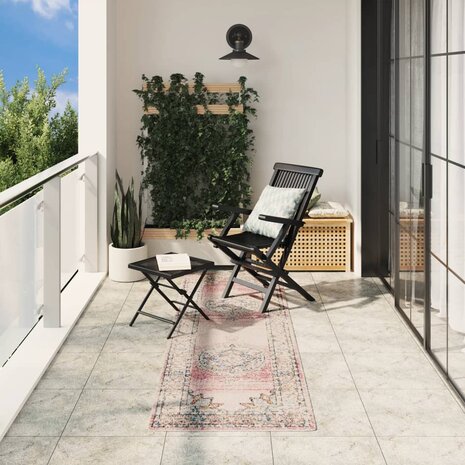 Vloerkleed ARBIZU binnen en buiten vintage stijl 80x250 cm 1