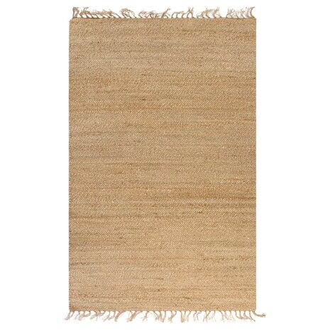 Vloerkleed 120x180 cm handgeweven jute natuurlijk 1