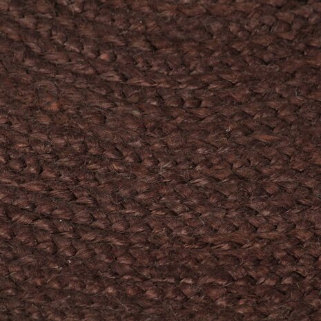Vloerkleed handgemaakt rond 120 cm jute bruin 5