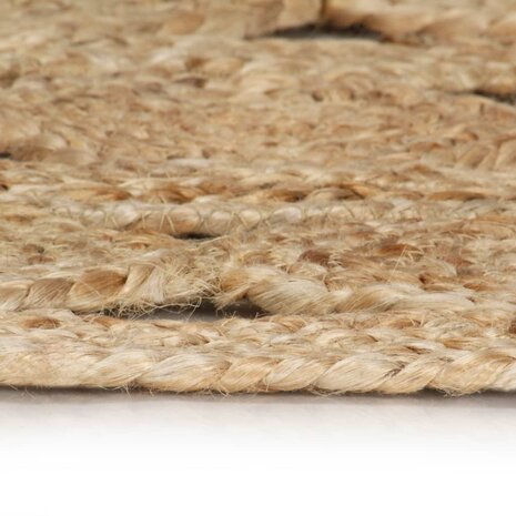 Vloerkleed handgemaakt 120 cm gevlochten jute 3