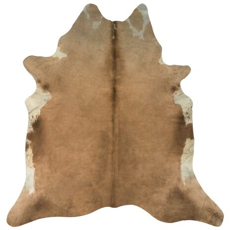 Vloerkleed 180x220 cm echte koeienhuid bruin en wit 5
