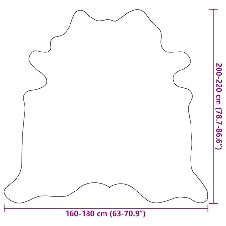 Vloerkleed 180x220 cm echte koeienhuid bruin en wit 9