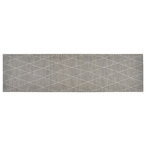 Keukenmat wasbaar geruit 45x150 cm fluweel 2