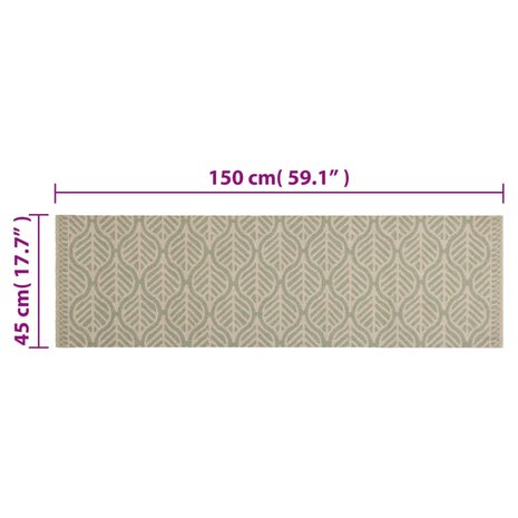 Keukenmat wasbaar bladprint 45x150 cm fluweel 5