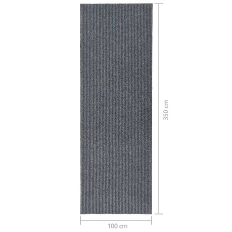 Droogloopmat 100x350 cm grijs 7