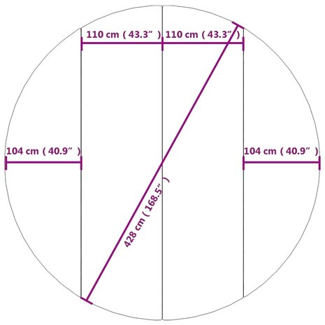 Zwembadgrondzeil Ø428 cm polyester geotextiel lichtgrijs 7