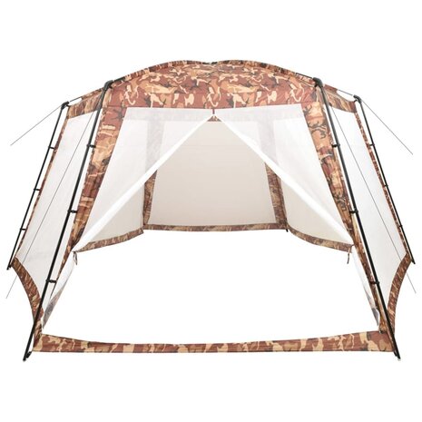 Zwembadtent 660x580x250 cm stof camouflage 3