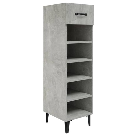 Schoenenkast 30x35x105 cm bewerkt hout betongrijs 2
