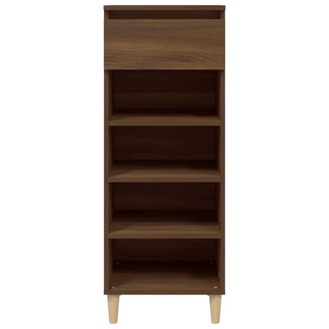 Schoenenkast 40x36x105 cm bewerkt hout bruin eikenkleur 3