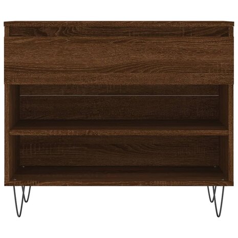 Schoenenkast 70x36x60 cm bewerkt hout bruin eikenkleur 5